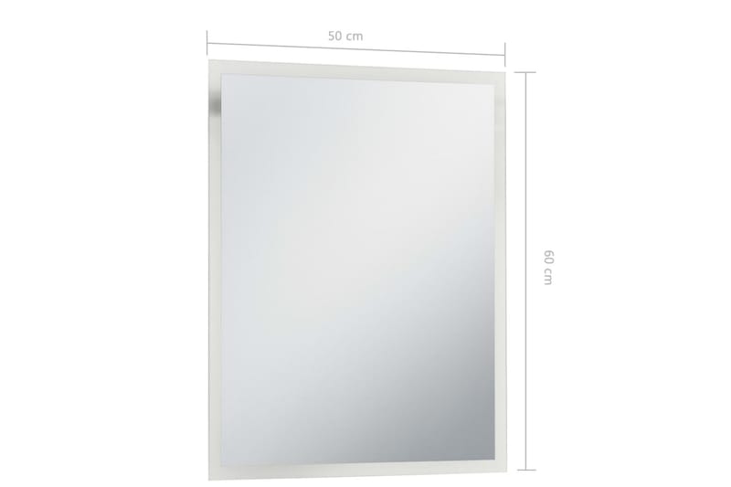 LED-veggspeil til bad 50x60 cm - Baderomsspeil - Baderomsspeil med belysning