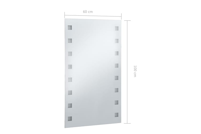 LED-veggspeil til bad 60x100 cm - Baderomsspeil - Baderomsspeil med belysning