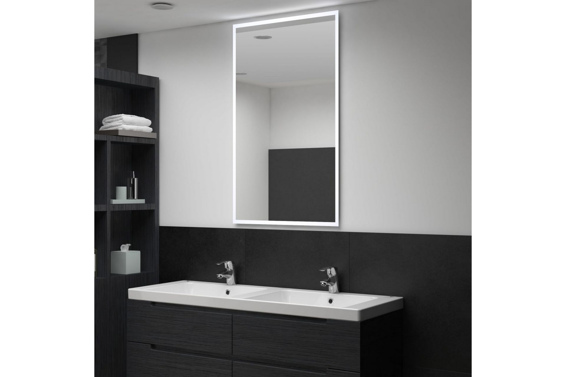 LED-veggspeil til bad 60x100 cm - Hus & oppussing - Kjøkken & bad - Baderom - Baderomsmøbler & baderomsinnredning - Baderomsspeil