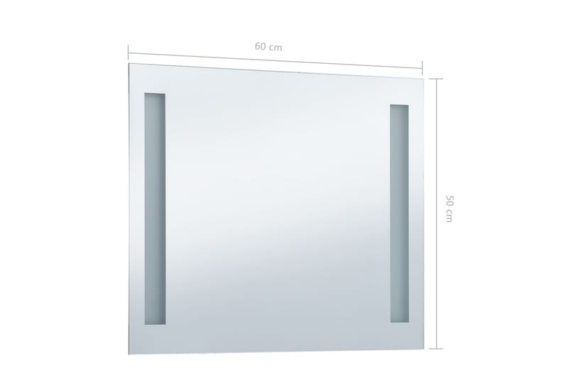 LED-veggspeil til bad 60x50 cm - Hus & oppussing - Kjøkken & bad - Baderom - Baderomsmøbler & baderomsinnredning - Baderomsspeil