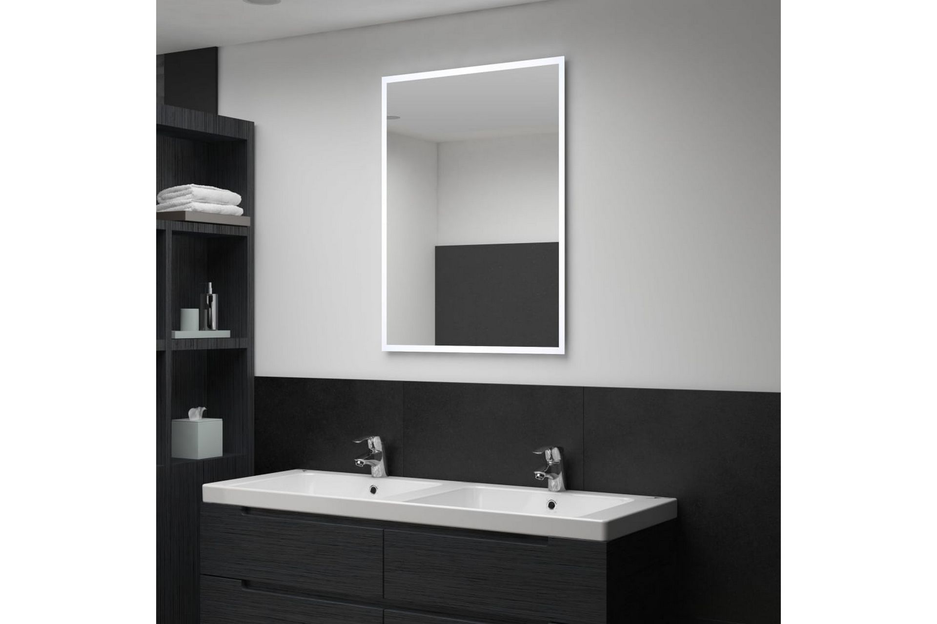 LED-veggspeil til bad 60x80 cm - Hus & oppussing - Kjøkken & bad - Baderom - Baderomsmøbler & baderomsinnredning - Baderomsspeil
