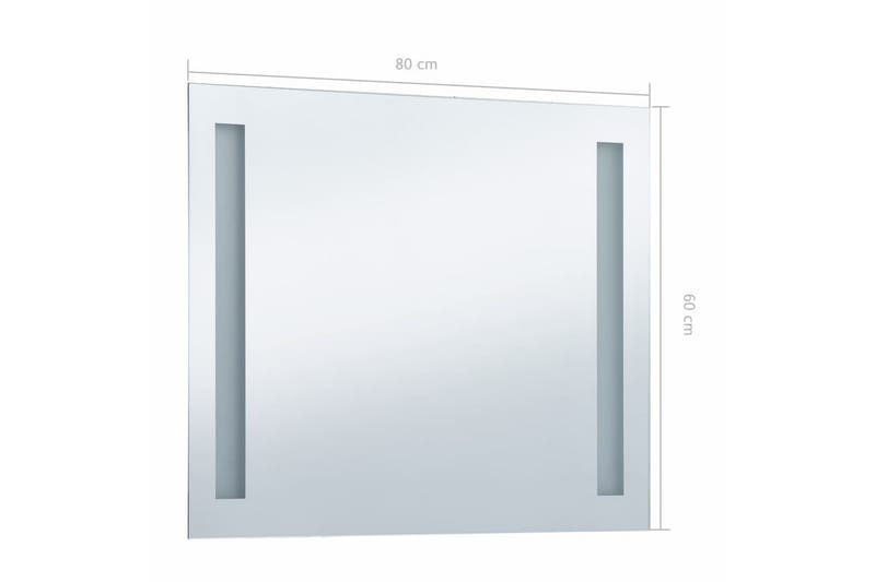 LED-veggspeil til bad 80x60 cm - Hus & oppussing - Kjøkken & bad - Baderom - Baderomsmøbler & baderomsinnredning - Baderomsspeil