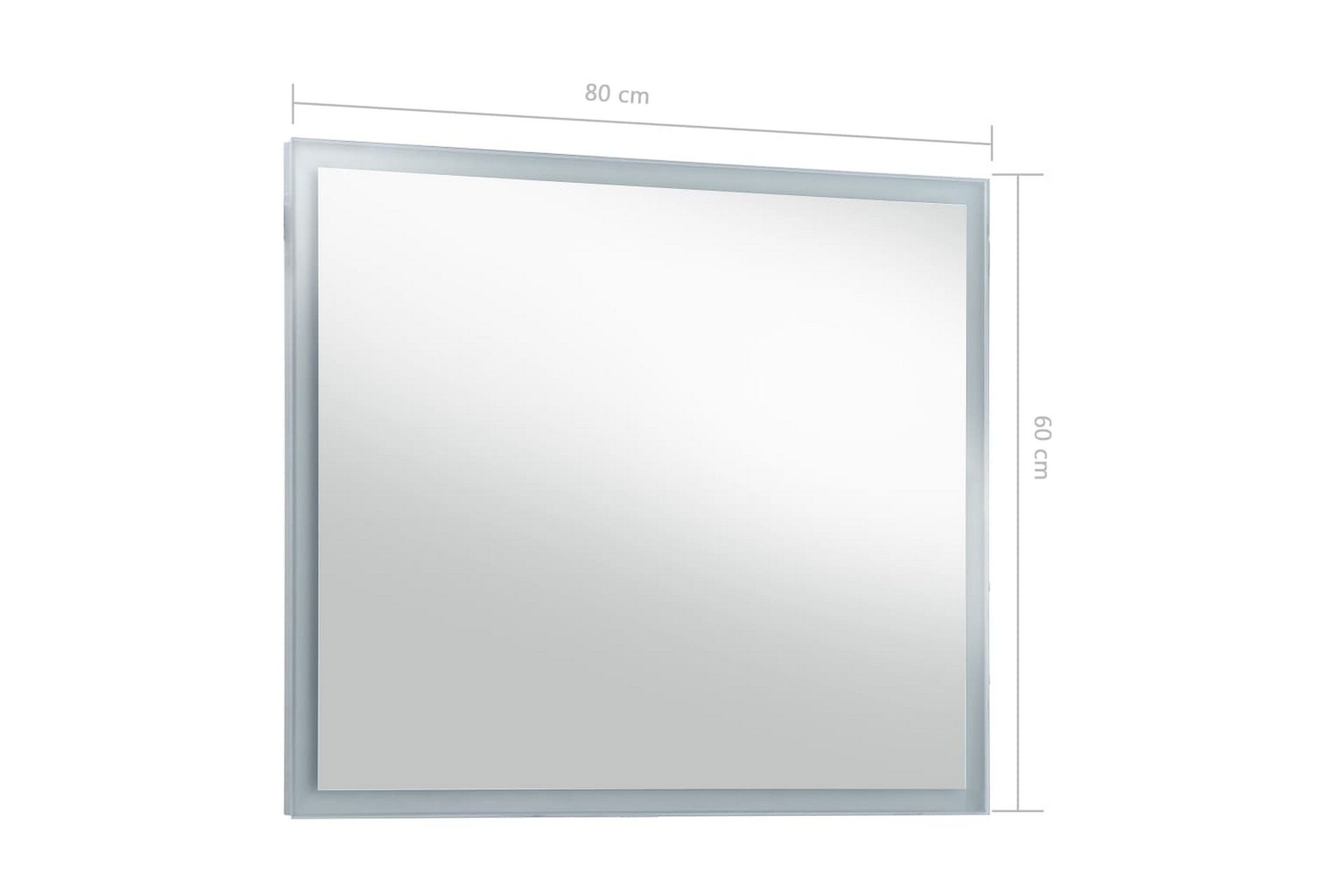 LED-veggspeil til bad 80x60 cm - Hus & oppussing - Kjøkken & bad - Baderom - Baderomsmøbler & baderomsinnredning - Baderomsspeil