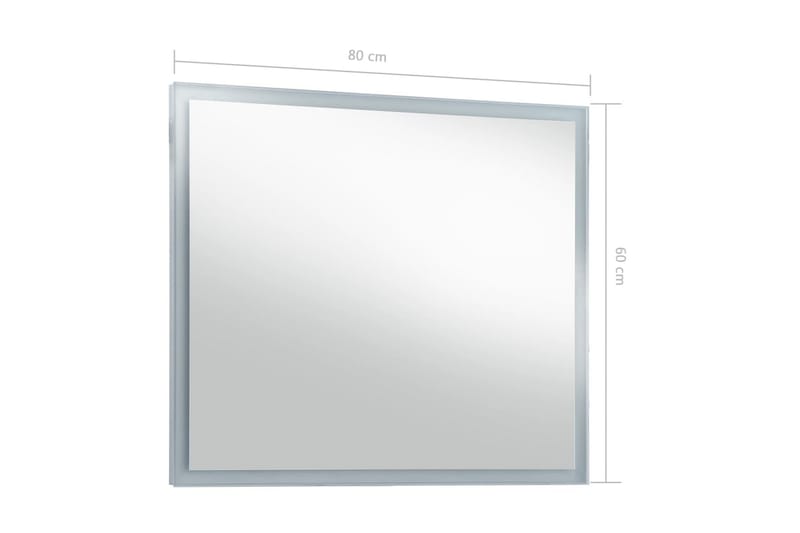 LED-veggspeil til bad 80x60 cm - Hus & oppussing - Kjøkken & bad - Baderom - Baderomsmøbler & baderomsinnredning - Baderomsspeil