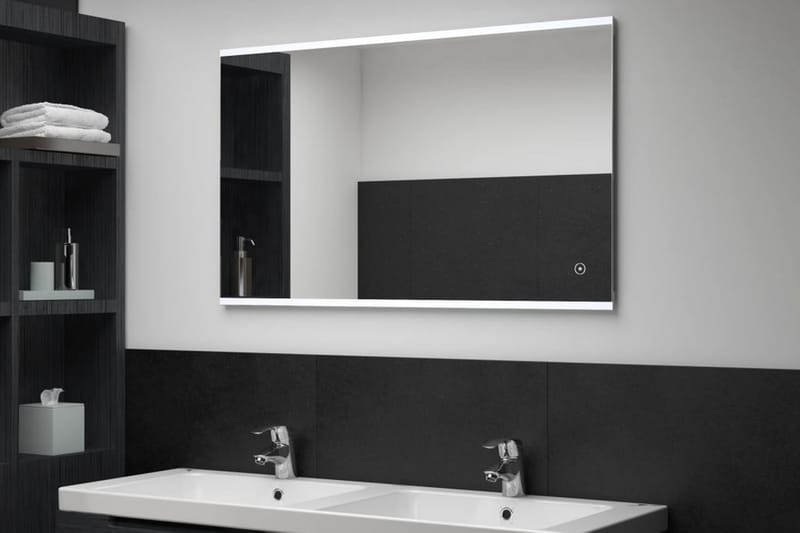 LED-veggspeil til bad med berøringssensor 100x60 cm - Baderomsspeil - Baderomsspeil med belysning - Helkroppsspeil