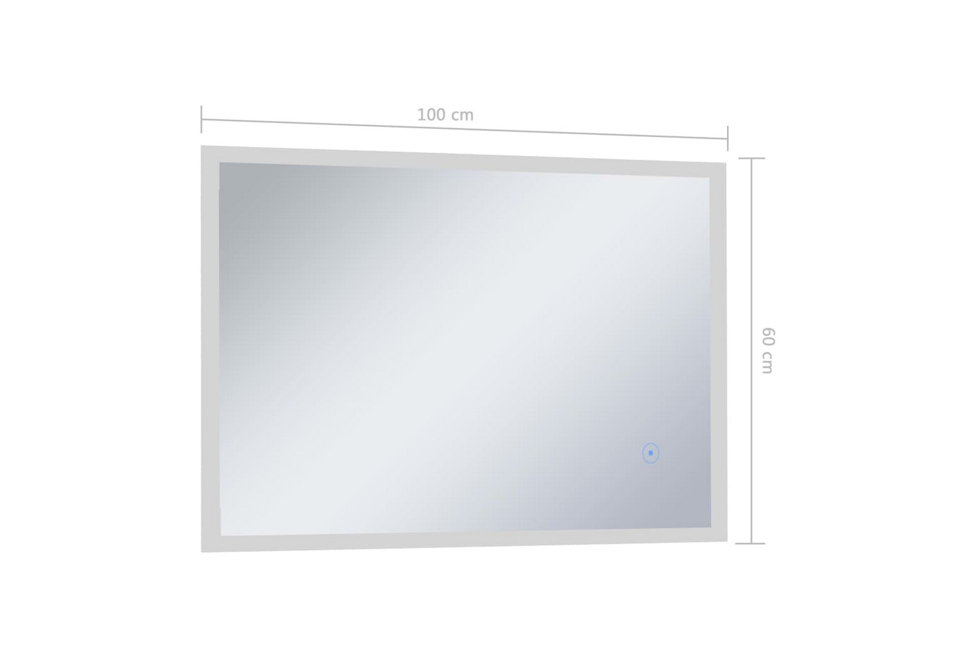 LED-veggspeil til bad med berøringssensor 100x60 cm - Hus & oppussing - Kjøkken & bad - Baderom - Baderomsmøbler & baderomsinnredning - Baderomsspeil