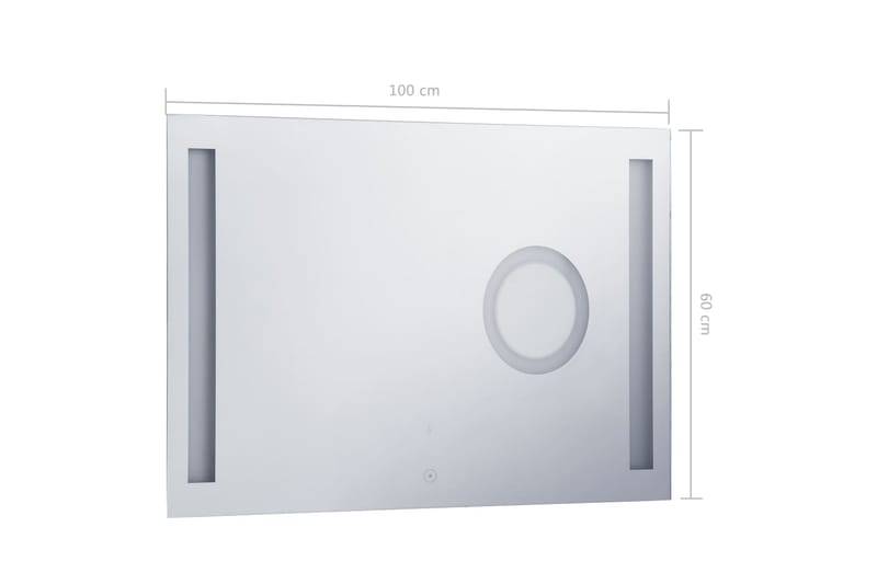 LED-veggspeil til bad med berøringssensor 100x60 cm - Hus & oppussing - Kjøkken & bad - Baderom - Baderomsmøbler & baderomsinnredning - Baderomsspeil