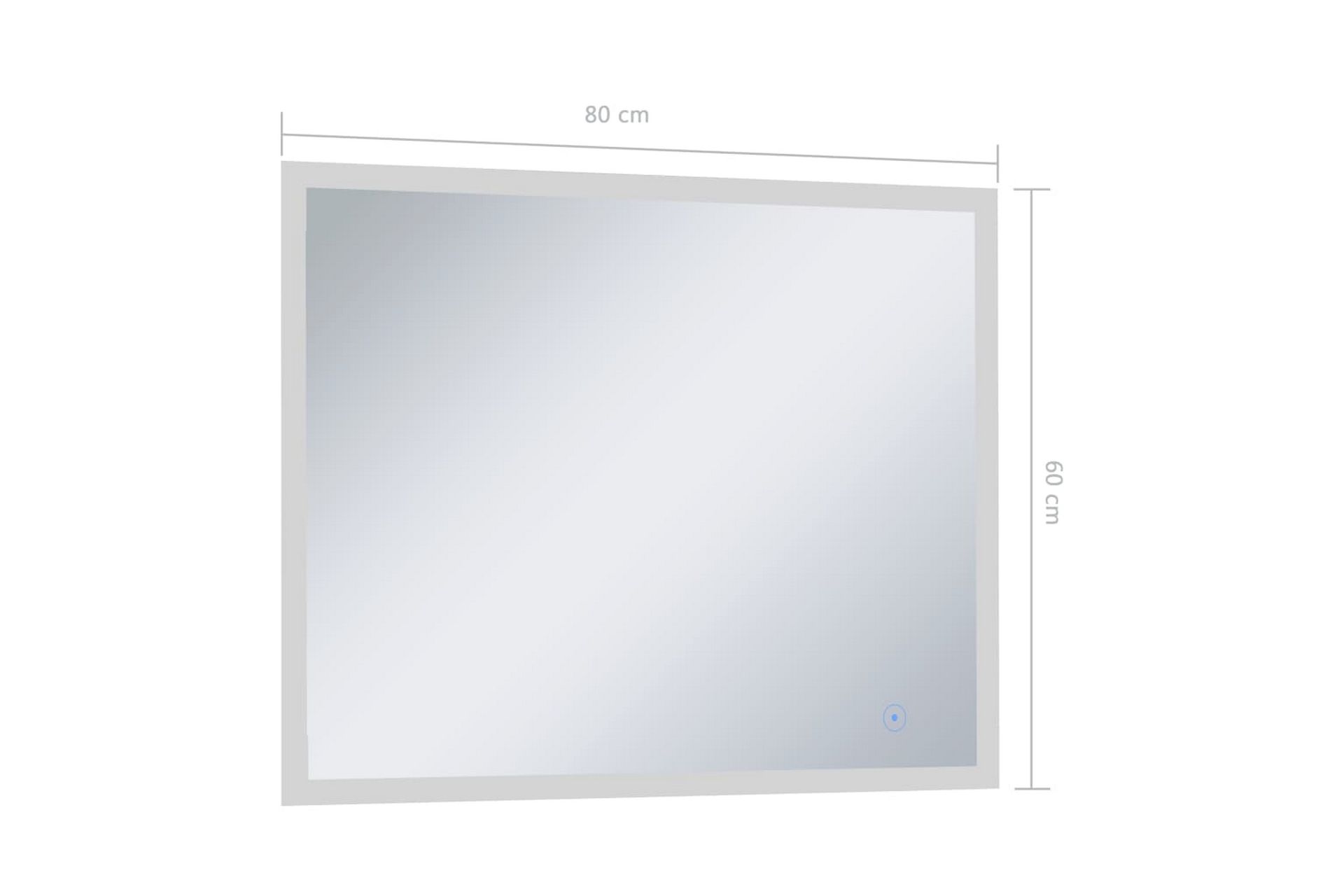 LED-veggspeil til bad med berøringssensor 80x60 cm - Hus & oppussing - Kjøkken & bad - Baderom - Baderomsmøbler & baderomsinnredning - Baderomsspeil