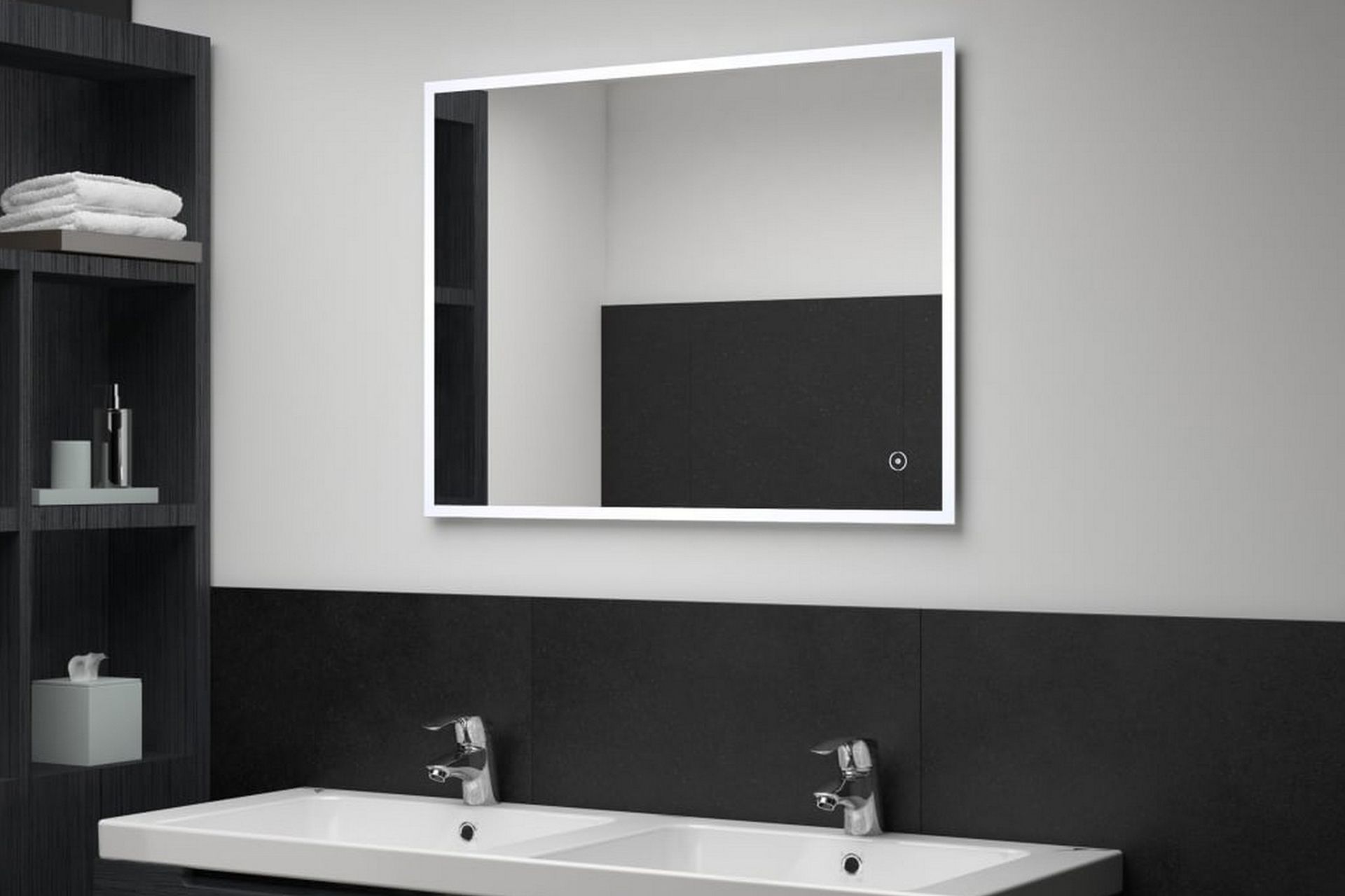 LED-veggspeil til bad med berøringssensor 80x60 cm - Hus & oppussing - Kjøkken & bad - Baderom - Baderomsmøbler & baderomsinnredning - Baderomsspeil