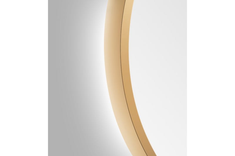 Nävesta Speil 50 cm Rundt - Gull - Baderomsspeil - Baderomsspeil med belysning
