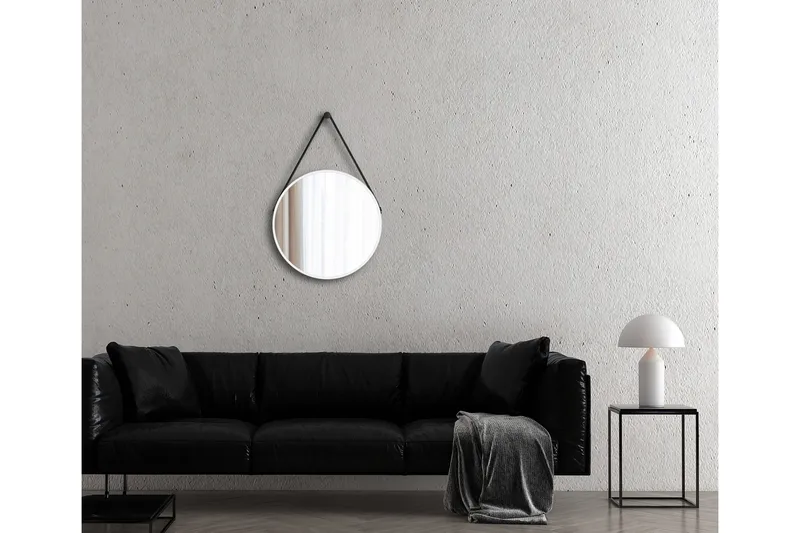 Nävesta Speil 50 cm Rundt - Hvit - Hus & oppussing - Kjøkken & bad - Baderom - Baderomsmøbler & baderomsinnredning - Baderomsspeil