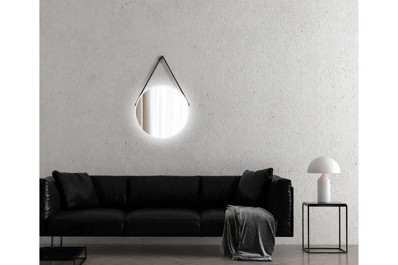 Nävesta Speil 50 cm Rundt - Hvit - Hus & oppussing - Kjøkken & bad - Baderom - Baderomsmøbler & baderomsinnredning - Baderomsspeil