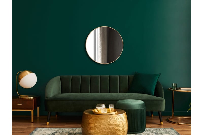 Nävesta Speil 80 cm Rundt - Gull - Hus & oppussing - Kjøkken & bad - Baderom - Baderomsmøbler & baderomsinnredning - Baderomsspeil