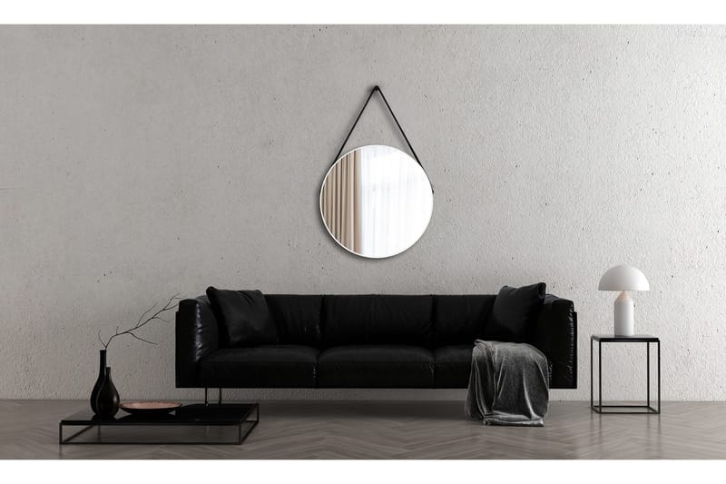 Nävesta Speil 80 cm Rundt - Hvit - Hus & oppussing - Kjøkken & bad - Baderom - Baderomsmøbler & baderomsinnredning - Baderomsspeil