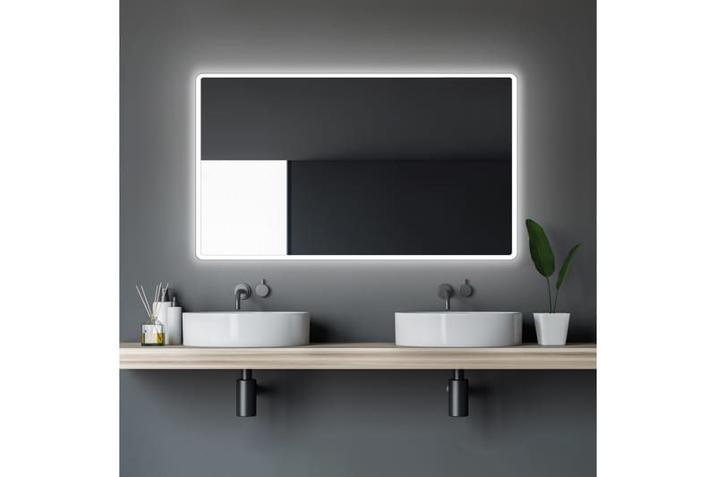 Norrbyn Baderomsspeil 70 cm LED-Lys - Hus & oppussing - Kjøkken & bad - Baderom - Baderomsmøbler & baderomsinnredning - Baderomsspeil