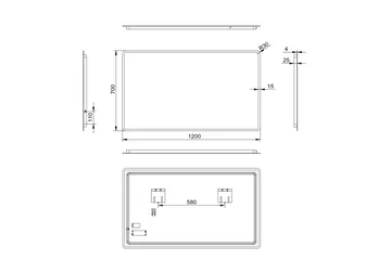 Norrbyn Baderomsspeil 70 cm LED-Lys - Hus & oppussing - Kjøkken & bad - Baderom - Baderomsmøbler & baderomsinnredning - Baderomsspeil