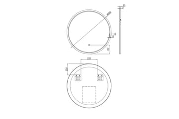 Norrbyn Veggspeil 60 cm - Hus & oppussing - Kjøkken & bad - Baderom - Baderomsmøbler & baderomsinnredning - Baderomsspeil
