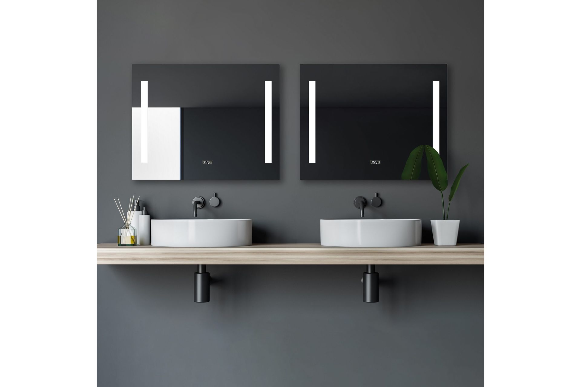 Purnuvara Baderomsspeil 60 cm LED-Lys -