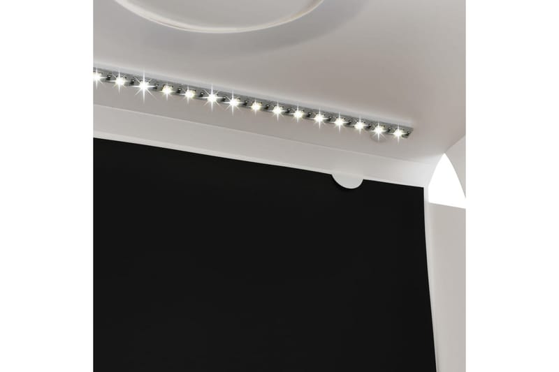 Sammenleggbar LED-fotostudiolysboks 40x34x37 cm plast hvit - Hvit - Baderomsspeil - Baderomsspeil med belysning