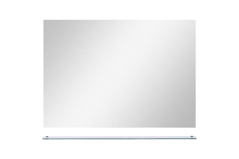 Veggspeil med hylle 80x60 cm herdet glass - Hus & oppussing - Kjøkken & bad - Baderom - Baderomsmøbler & baderomsinnredning - Baderomsspeil