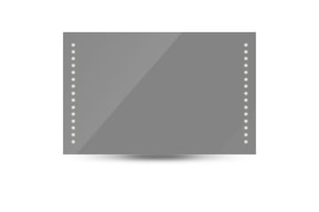 Veggspeil med LED-lys 100 x 60 cm (L x H) - Hus & oppussing - Kjøkken & bad - Baderom - Baderomsmøbler & baderomsinnredning - Baderomsspeil