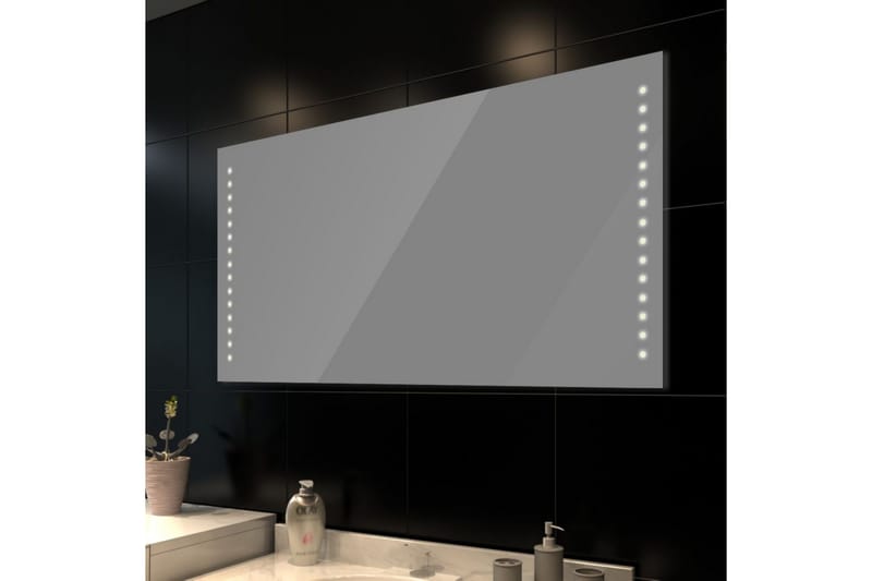 Veggspeil med LED-lys 100 x 60 cm (L x H) - Baderomsspeil - Baderomsspeil med belysning