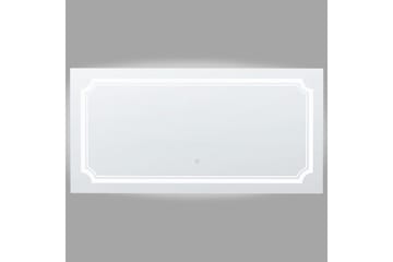 Badrumsspegel med LED Beliani Arromachnes Silver - Hus & oppussing - Kjøkken & bad - Baderom - Baderomsmøbler & baderomsinnredning - Baderomsspeil