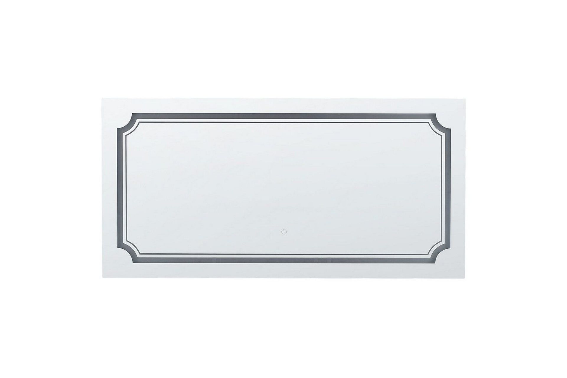 Badrumsspegel med LED Beliani Arromachnes Silver -