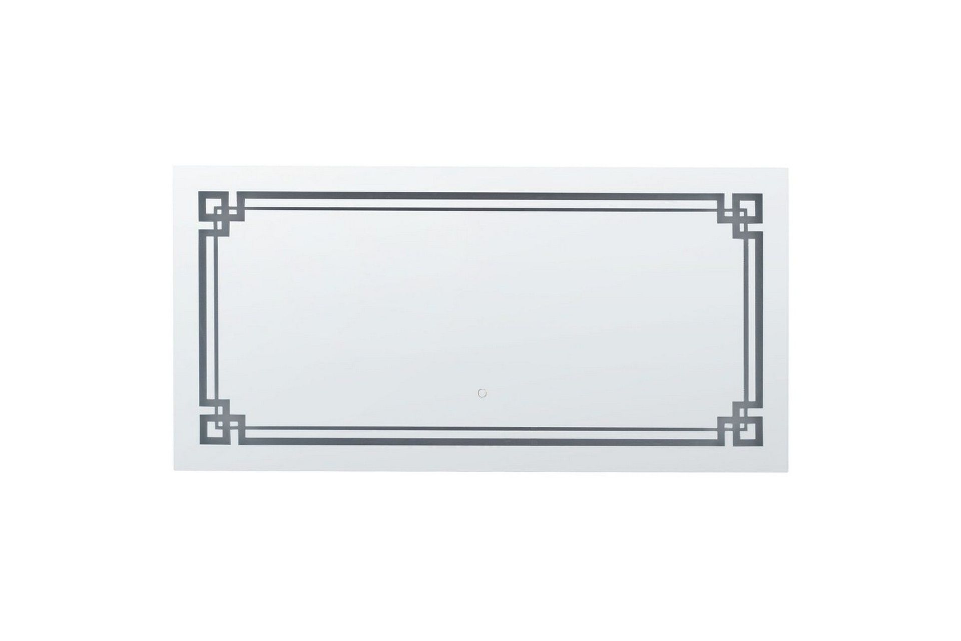 Badrumsspegel med LED Beliani Avranches Silver -
