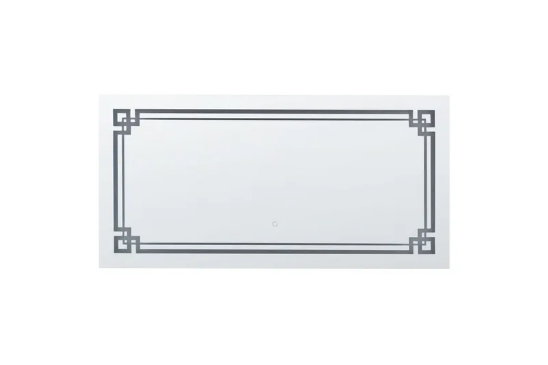 Badrumsspegel med LED Beliani Avranches Silver, undefined