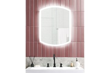Badrumsspegel med LED Beliani Beziers Silver - Hus & oppussing - Kjøkken & bad - Baderom - Baderomsmøbler & baderomsinnredning - Baderomsspeil