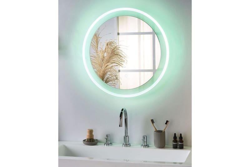 Badrumsspegel med LED Beliani Brinay Silver - Hus & oppussing - Kjøkken & bad - Baderom - Baderomsmøbler & baderomsinnredning - Baderomsspeil