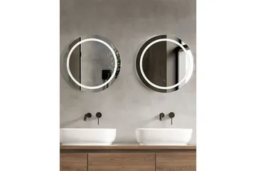 Badrumsspegel med LED Beliani Courseulles Silver - Hus & oppussing - Kjøkken & bad - Baderom - Baderomsmøbler & baderomsinnredning - Baderomsspeil