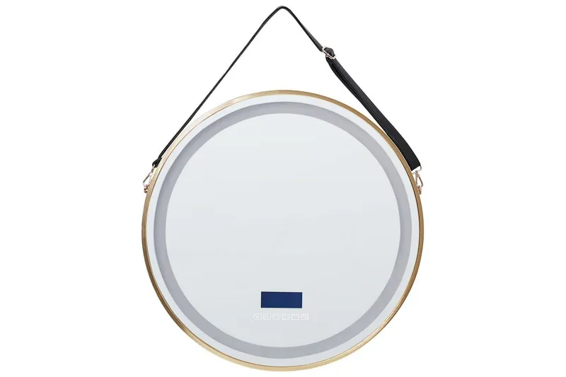 Badrumsspegel med LED Beliani Darois GOLD||Black, undefined