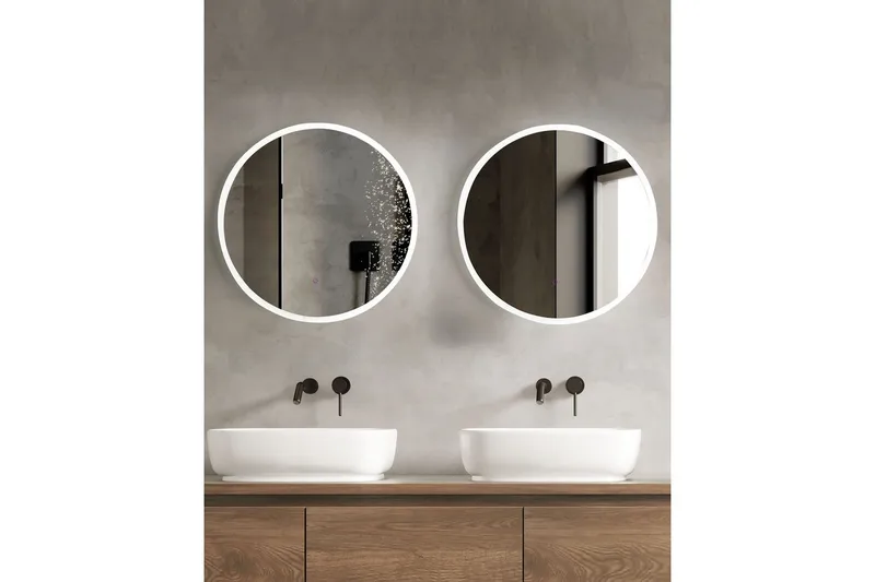 Badrumsspegel med LED Beliani Deauville Silver - Hus & oppussing - Kjøkken & bad - Baderom - Baderomsmøbler & baderomsinnredning - Baderomsspeil