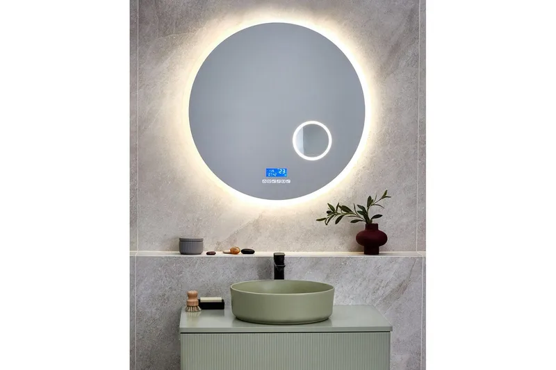 Badrumsspegel med LED Beliani Fixin Silver - Hus & oppussing - Kjøkken & bad - Baderom - Baderomsmøbler & baderomsinnredning - Baderomsspeil