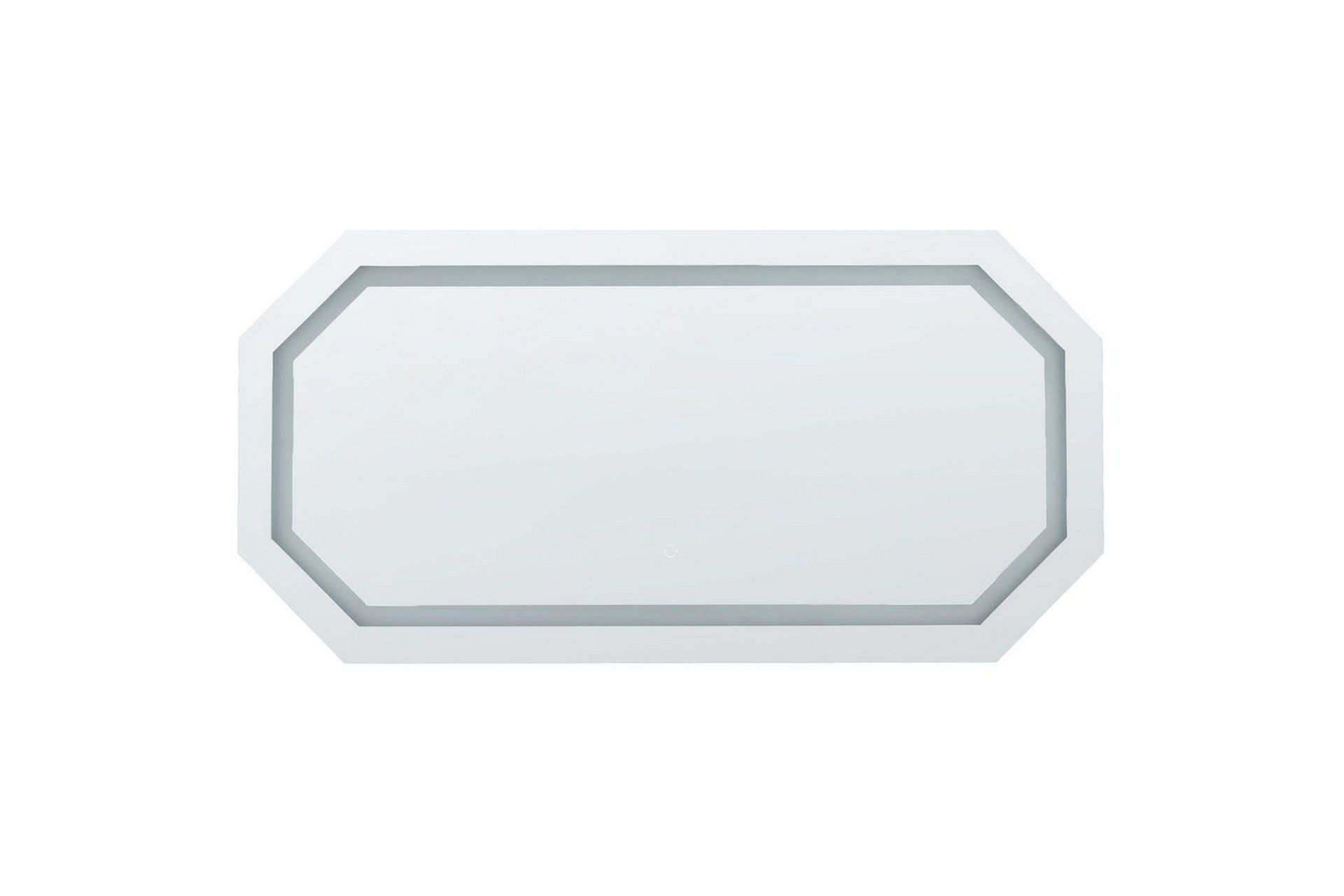 Badrumsspegel med LED Beliani Locmariaquer Silver -