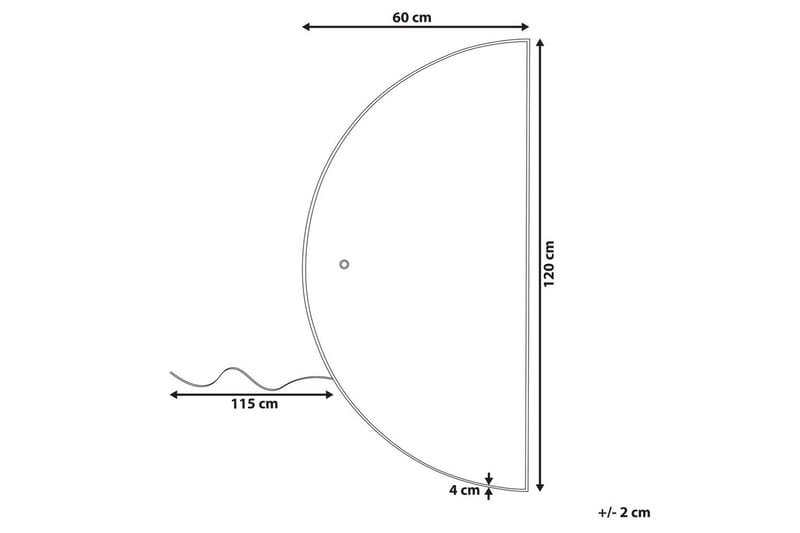 Badrumsspegel med LED Beliani Loue 60x4x120 cm Silver - Hus & oppussing - Kjøkken & bad - Baderom - Baderomsmøbler & baderomsinnredning - Baderomsspeil
