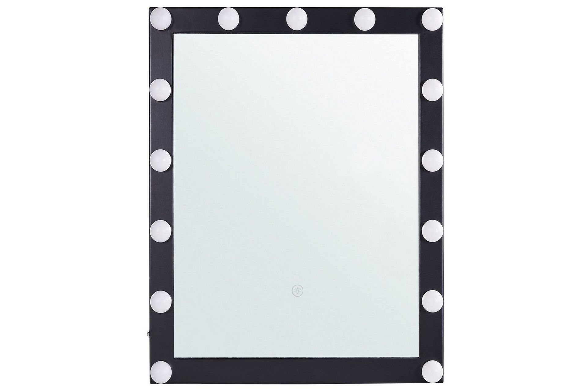 Badrumsspegel med LED Beliani Odenas Black -