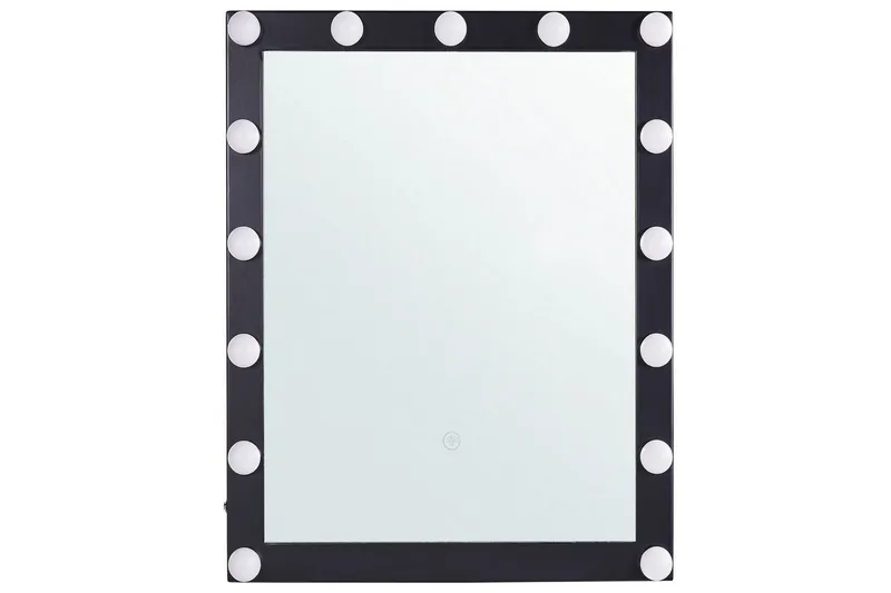 Badrumsspegel med LED Beliani Odenas Black, undefined
