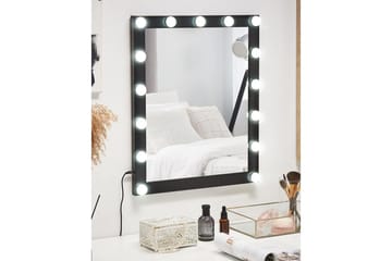 Badrumsspegel med LED Beliani Odenas Black - Hus & oppussing - Kjøkken & bad - Baderom - Baderomsmøbler & baderomsinnredning - Baderomsspeil