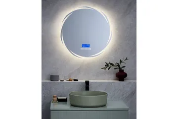Badrumsspegel med LED Beliani Tanay Silver - Hus & oppussing - Kjøkken & bad - Baderom - Baderomsmøbler & baderomsinnredning - Baderomsspeil