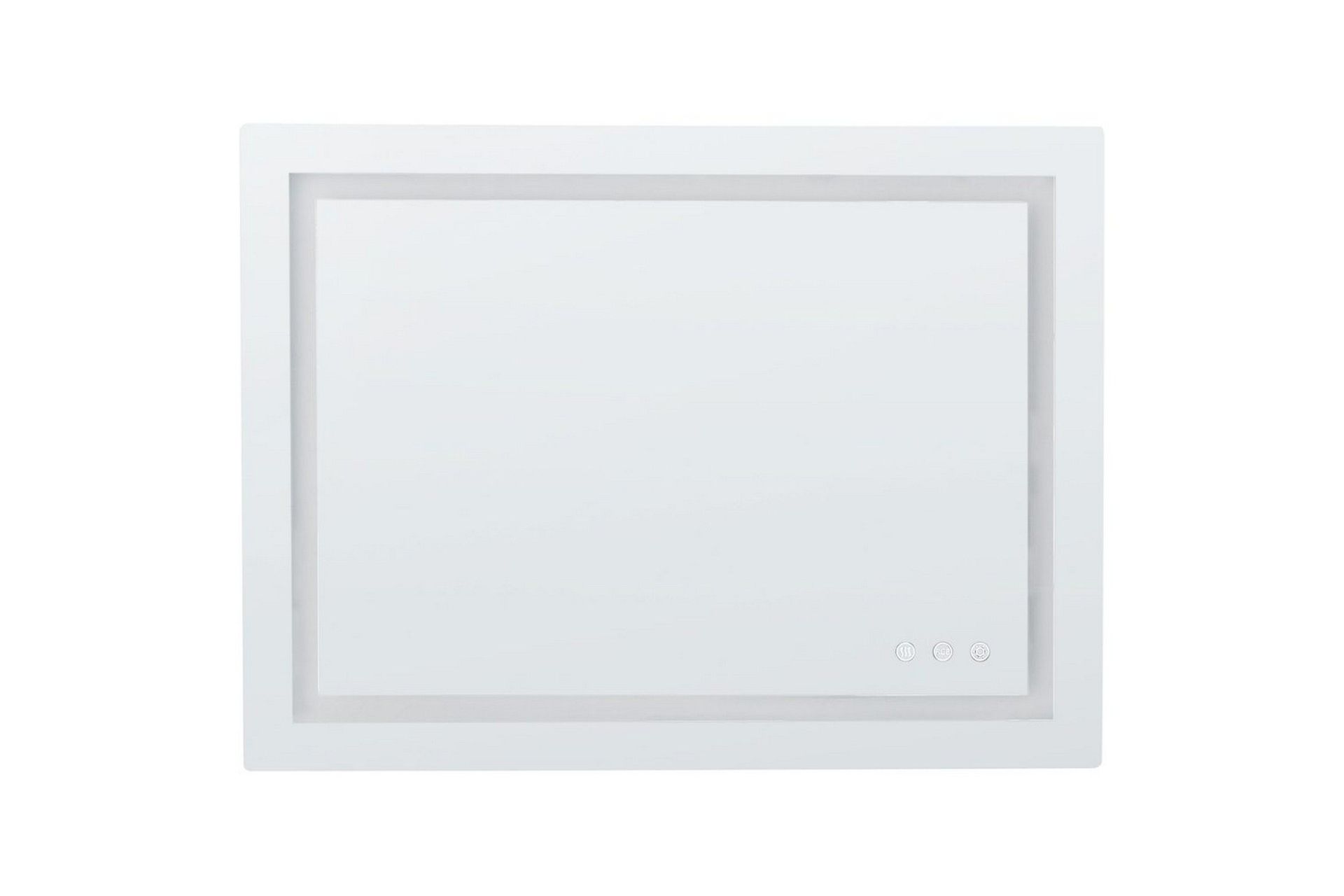 Badrumsspegel med LED Beliani Prenois Silver -