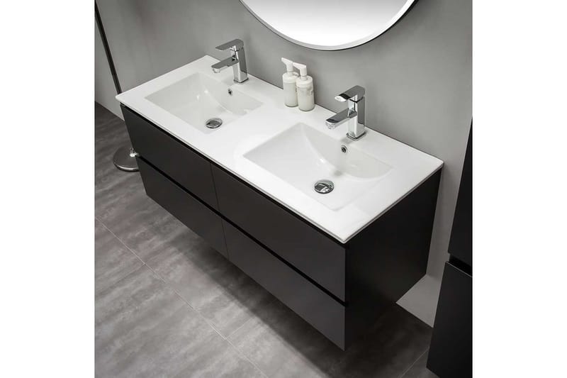 Bathlife Eufori Møbelpakke med Speil 1200 - Svart - Komplette møbelpakker