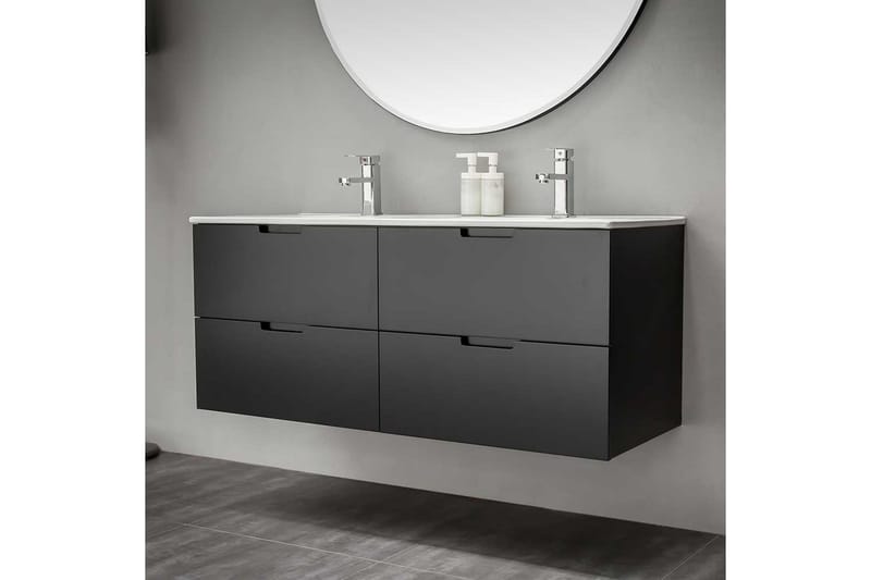Bathlife Glädje Møbelpakke med Speil 1200 - Svart - Komplette møbelpakker