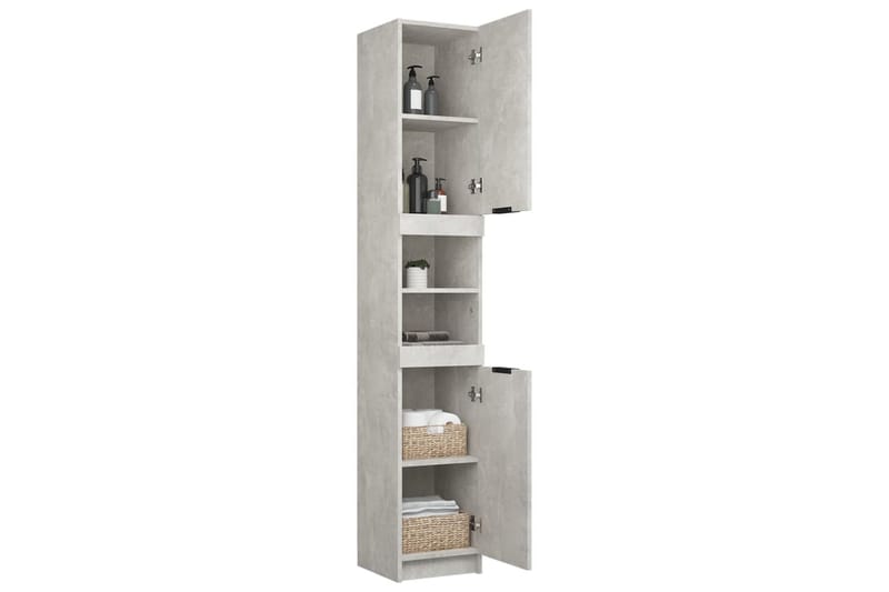 beBasic Baderomsskap betonggrå 32x34x188,5 cm konstruert tre - GrÃ¥ - Hus & oppussing - Kjøkken & bad - Baderom - Baderomsmøbler & baderomsinnredning - Veggskap & høyskap
