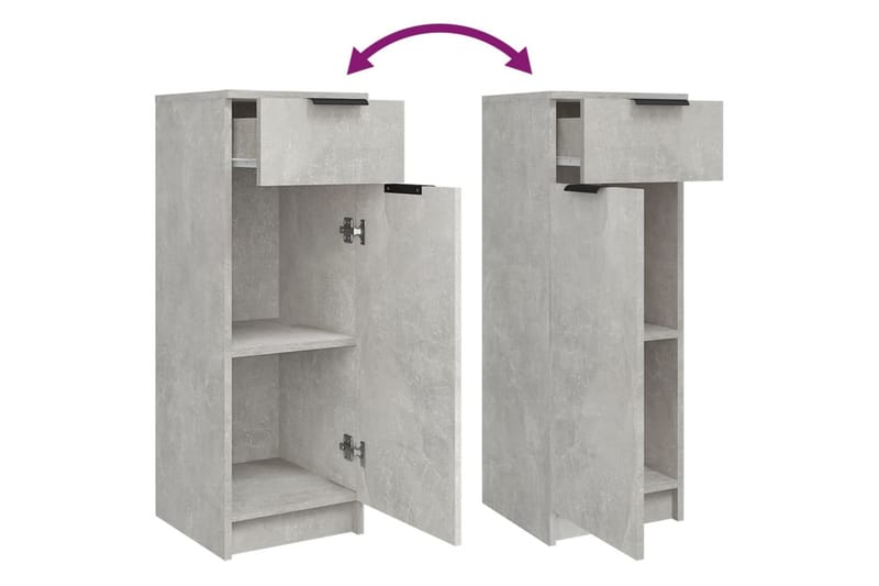 beBasic Baderomsskap betonggrå 32x34x90 cm konstruert tre - GrÃ¥ - Hus & oppussing - Kjøkken & bad - Baderom - Baderomsmøbler & baderomsinnredning - Baderomsskap