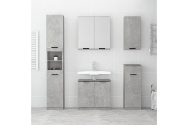 beBasic Baderomsskap betonggrå 64,5x33,5x59 cm konstruert tre - GrÃ¥ - Hus & oppussing - Kjøkken & bad - Baderom - Baderomsmøbler & baderomsinnredning - Baderomsskap