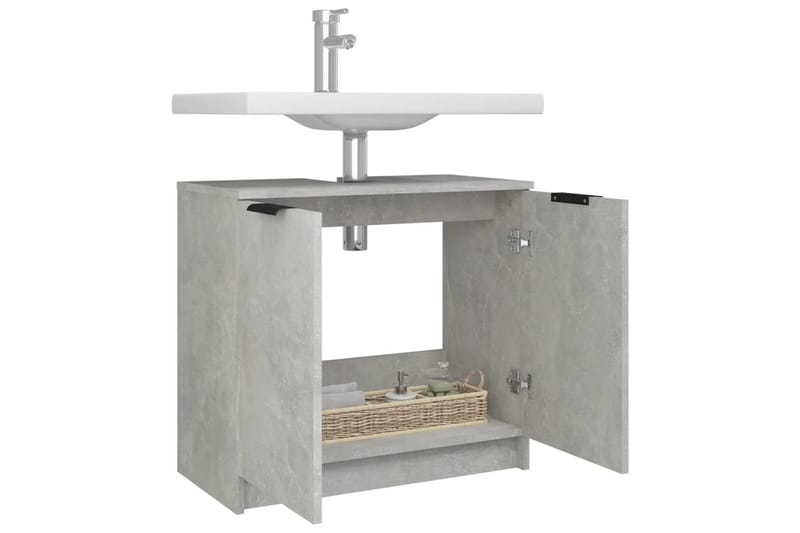 beBasic Baderomsskap betonggrå 64,5x33,5x59 cm konstruert tre - GrÃ¥ - Hus & oppussing - Kjøkken & bad - Baderom - Baderomsmøbler & baderomsinnredning - Baderomsskap