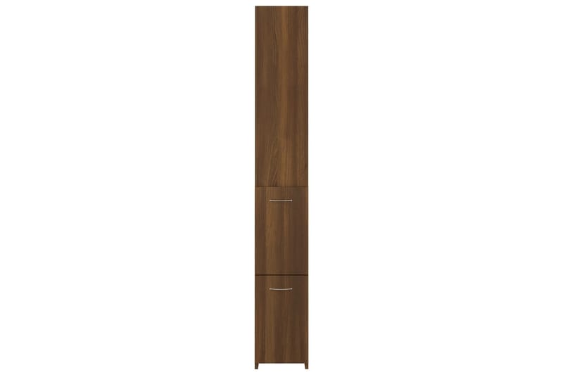 beBasic Baderomsskap brun eik 25x25x170 cm konstruert tre - Brun - Hus & oppussing - Kjøkken & bad - Baderom - Baderomsmøbler & baderomsinnredning - Veggskap & høyskap